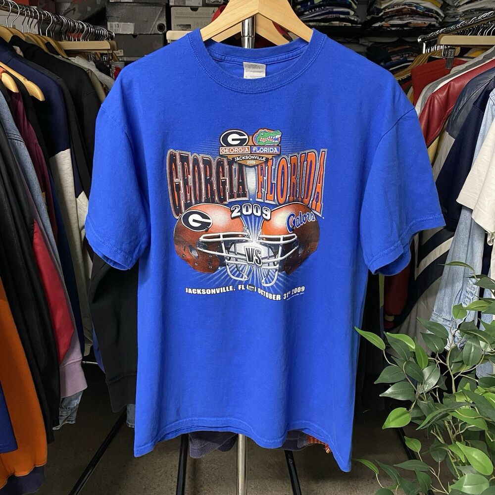 2009 Florida Gators vs. Georgia Bulldogs College Football Game T-Shirt Men's L